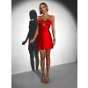 Červené sexy mini krátké šaty MERALYN (Veľkosť L)