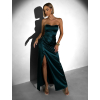 Smaragdové spoločenské dlhé korzetové šaty KARLOT