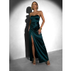 Smaragdové spoločenské dlhé korzetové šaty KARLOT