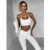 Biela športová joga podprsenka HALIRA