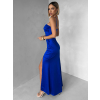 Kráľovsky modré dlhé spoločenské šaty LIMONA