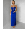 Kráľovsky modré dlhé spoločenské šaty LIMONA