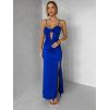 Královsky modré dlouhé společenské šaty LIMONA (Veľkosť ONESIZE)
