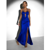 Kráľovsky modré dlhé spoločenské šaty LIMONA
