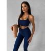 Tmavě modrá sportovní jóga podprsenka HALIRA (Veľkosť L)