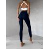 Tmavě modré sportovní fitness legíny ZEMIRA (Veľkosť L)