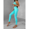 Tyrkysové push up fitness legíny KARENI