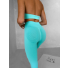 Tyrkysové push up fitness legíny KARENI