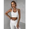 Bílá sportovní fitness podprsenka SONDEL (Veľkosť L)