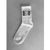 Biele vysoké ponožky ERIKA FASHION Bolt