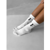 Bílé vysoké ponožky ERIKA FASHION Bolt (Veľkosť 35-38)
