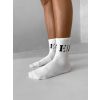 Bílé vysoké ponožky ERIKA FASHION Bolt (Veľkosť 35-38)