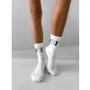 Bílé vysoké ponožky ERIKA FASHION Bolt (Veľkosť 35-38)