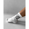 Bílé vysoké ponožky ERIKA FASHION Classic (Veľkosť 35-38)