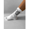 Bílé vysoké ponožky ERIKA FASHION Classic (Veľkosť 35-38)