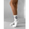 Bílé vysoké ponožky ERIKA FASHION Classic (Veľkosť 35-38)