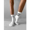 Bílé vysoké ponožky ERIKA FASHION Classic (Veľkosť 35-38)