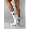 Bílé vysoké ponožky ERIKA FASHION Classic (Veľkosť 35-38)