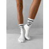 Bílé vysoké ponožky ERIKA FASHION Line (Veľkosť 35-38)