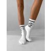 Bílé vysoké ponožky ERIKA FASHION Line (Veľkosť 35-38)