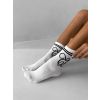 Bílé vysoké ponožky ERIKA FASHION Line (Veľkosť 35-38)