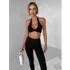 Černá sportovní jóga podprsenka CHOPEK (Veľkosť L)