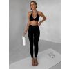 Černá sportovní jóga podprsenka CHOPEK (Veľkosť L)