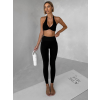 Čierna športová joga podprsenka CHOPÍK
