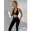 Čierna športová joga podprsenka CHOPÍK