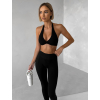 Čierna športová joga podprsenka CHOPÍK