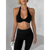 Čierna športová joga podprsenka CHOPÍK