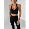 Černá sportovní jóga podprsenka PRELOMA (Veľkosť L)