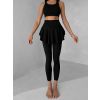 Černé jóga sportovní legíny se sukní KAVINO (Veľkosť L)