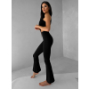 Čierne športové joga zvonové nohavice ZAHIRU