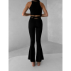 Čierne športové joga zvonové nohavice ZAHIRU
