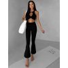 Černé sportovní jóga zvonové kalhoty ZAHIRU (Veľkosť L)