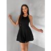 Černé tenisové krátké šaty ROUTALA (Veľkosť L)