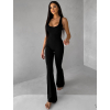 Čierny tvarujúci športový overal WOLTERA