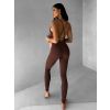 Hnědý push up sportovní overal ELANTRA (Veľkosť L)