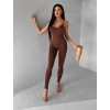 Hnedý push up športový overal ELANTRA