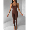 Hnedý push up športový overal ELANTRA