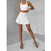 Krémová športová krátka sukňa ALORION