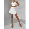 Krémová sportovní krátká sukně ALORION (Veľkosť L)