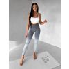 Šedé sportovní ombré legíny HIVANE s vysokým pasem (Veľkosť L)