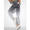 Šedé športové ombré legíny HIVANE s vysokým pásom
