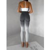 Šedé športové ombré legíny HIVANE s vysokým pásom