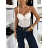 Bílé elegantní body ORRAVE na ramínka (Veľkosť M/L)