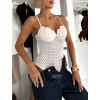 Bílé elegantní body ORRAVE na ramínka (Veľkosť M/L)