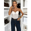 Bílé elegantní body ORRAVE na ramínka (Veľkosť M/L)