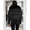 Černá zimní bunda ZOLARI s kožíškem (Veľkosť L)